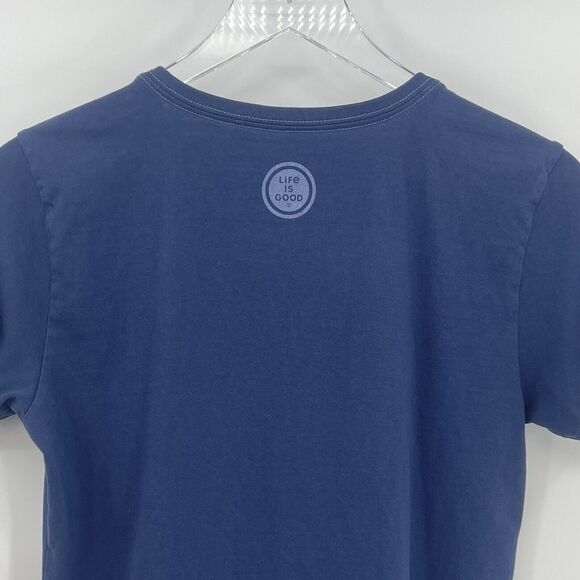 Life is Good Grateful Mom T-Shirt Women's Medium Navy Blue V-Neck Crusher Tee - Picture 5 of 10